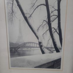 Vintage Eiffel Tower framed photo