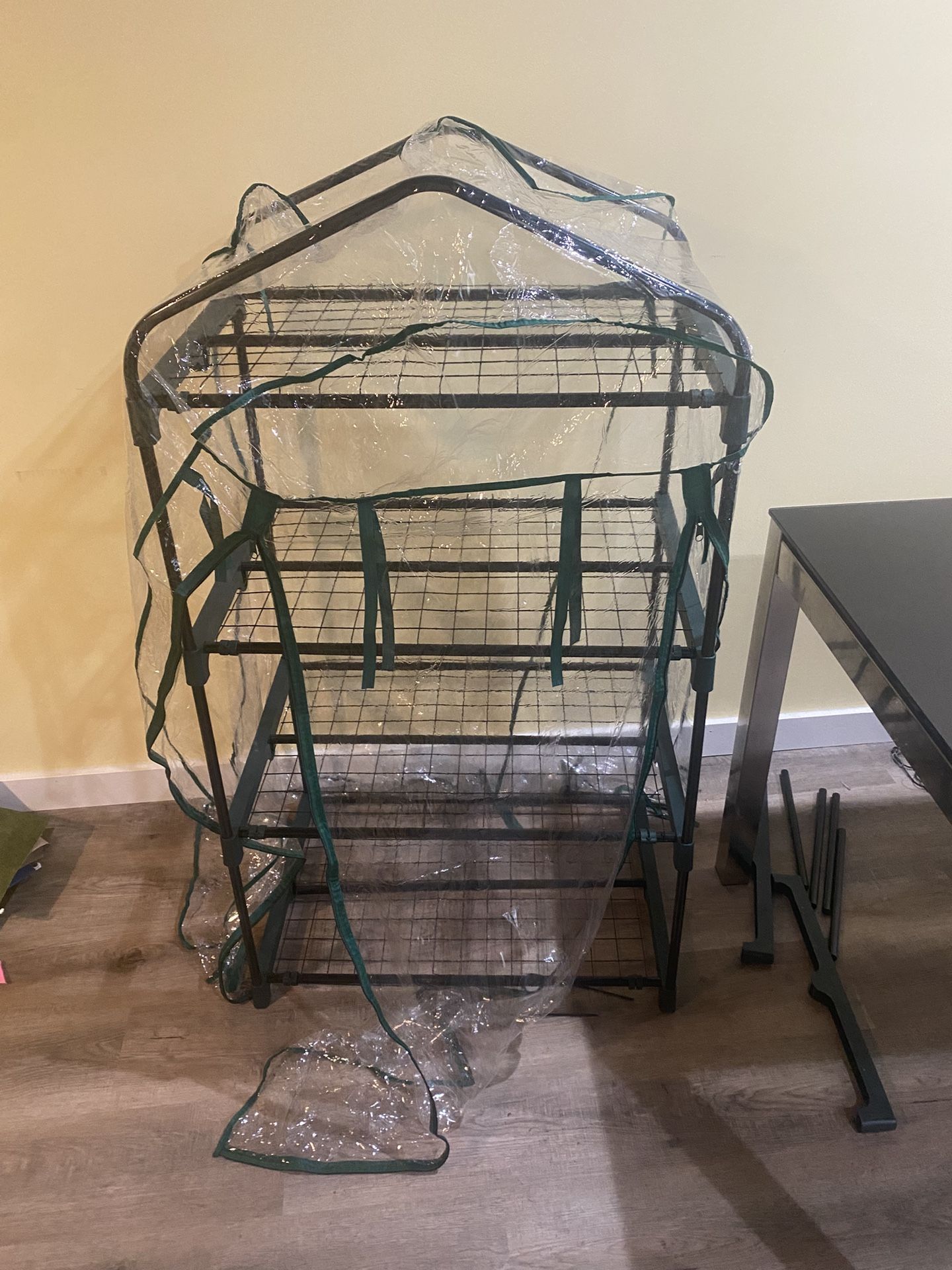 Pure Garden 27.1 in. W x 19.3 in. D x 63.3 in. H 4-Tier Mini Greenhouse