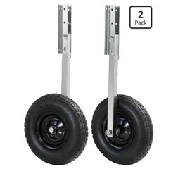 New in the box 12" Stainless Steel Boat Launching Wheels, 600 LBS Load for Inflatable, Rowing & Sailing Vessels，Black(E407)