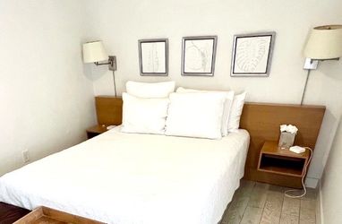 Custom wood Queen bed with mattress