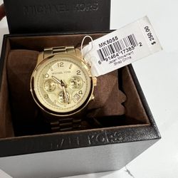 Michael Kors Chronograph Gold Tone Watch