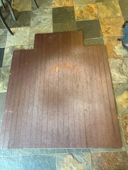 Bamboo Office Chair Mat Floor Protector