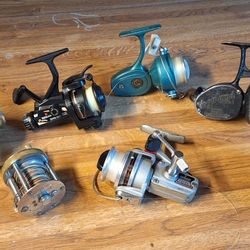 Old Fishing Reels - Lot of 7