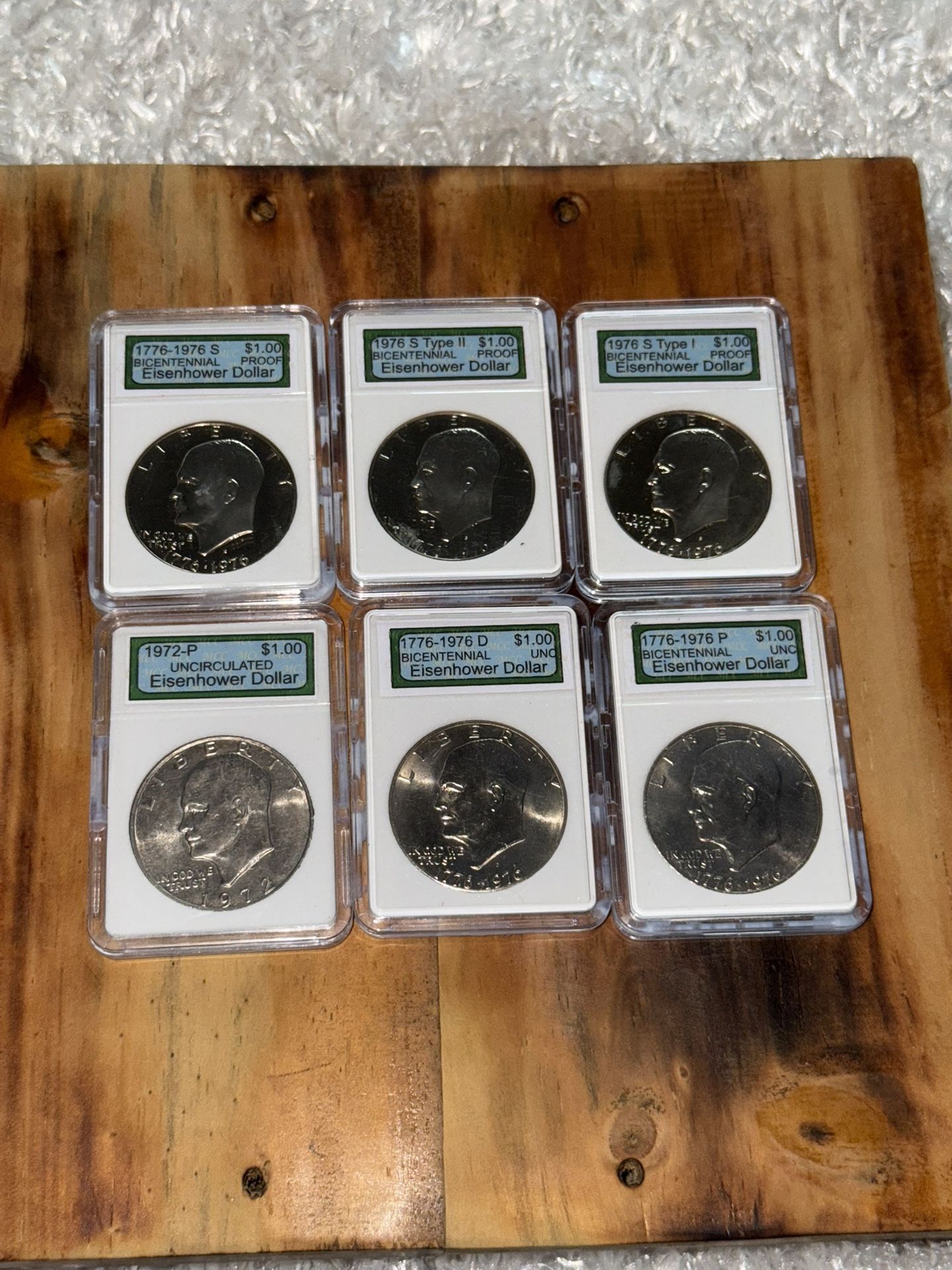 Lot Of 6 Eisenhower Bicentennial SILVER DOLLAR GREAT SELECTION With Few RARE ONES And UNBEATABLE PRICE!