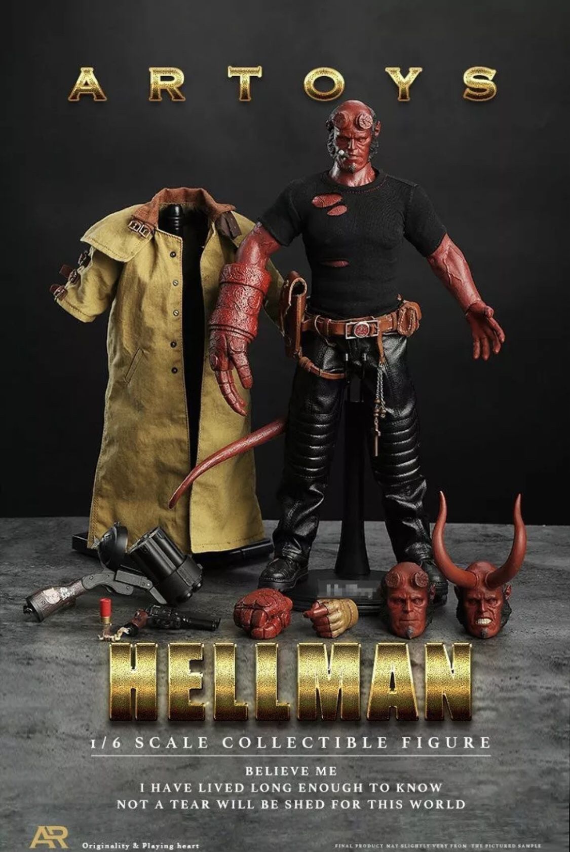 ARTOYS 1/6 Hellman HellBoy Un Rama Collectible Action Figure