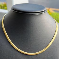 Jewelry 14k solid Yellow Gold omega link 16.00” Chain necklace 18.80grams 4.00mm