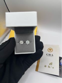 S925 silver Moissanite earrings VVS1 Certified