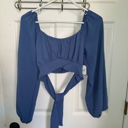 Blue Crop Top