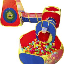BalanceFrom 5-Piece Ball Pit Tents and Tunnels, Toddler Jungle Gym