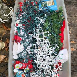 Tote Full Of Misc Xmas Stuff