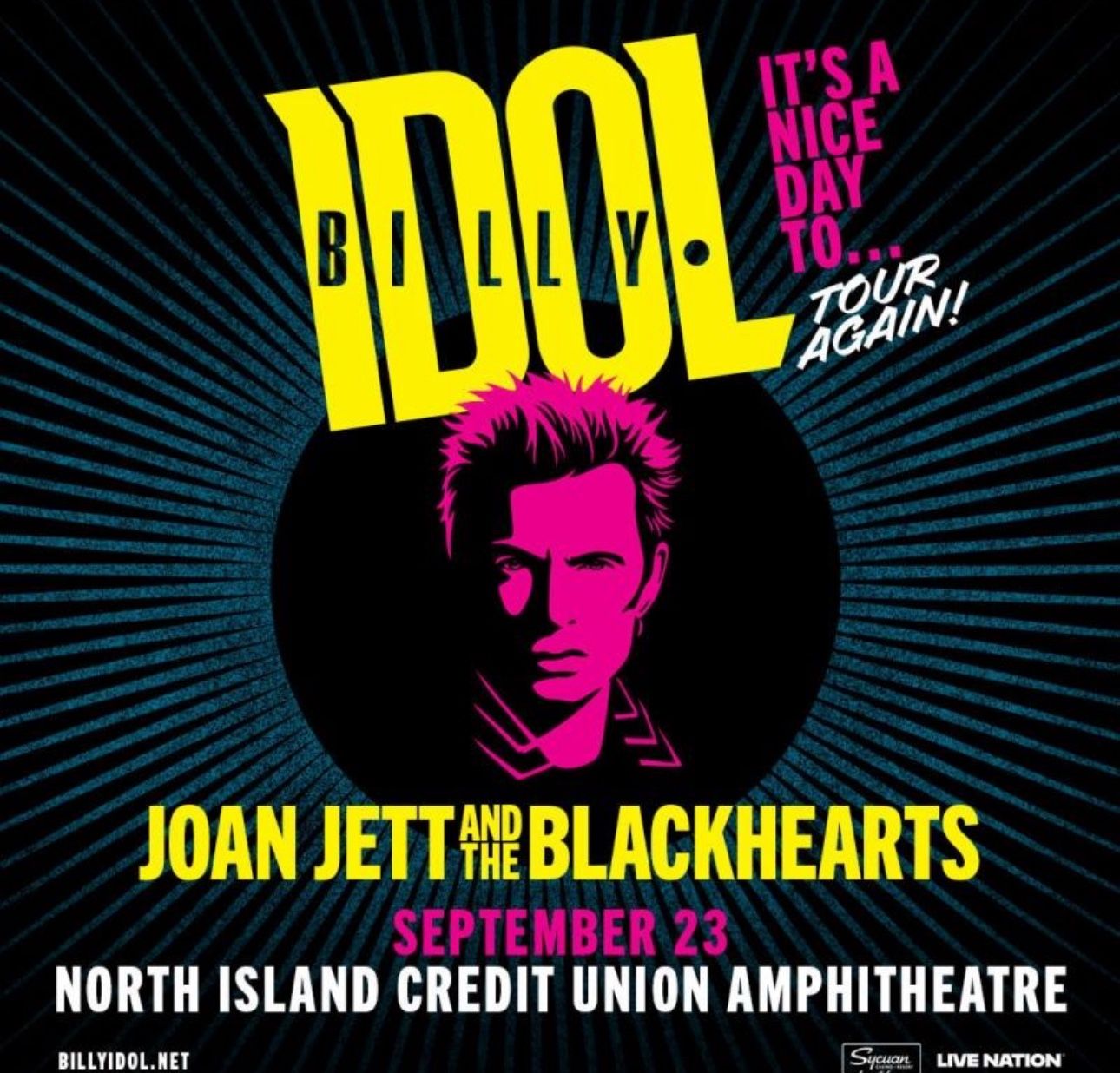 Billy Idol Tickets For Tonight At 7:30 Pm!