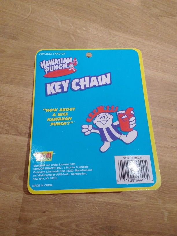 Vintage 1990s Hawaiian Punch Keychain