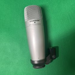 Samson C01U USB Studio Condenser Microphone Silver Podcast Recording Mic