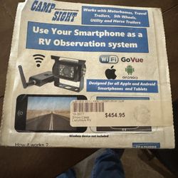 Camp Sight Camera For Travel, Trailer , Or Even  RV. 
