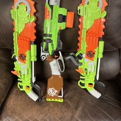 3 Toy Nerf Guns 