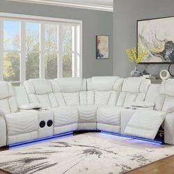 Lucky Charm White Sectional 💥💥Financing AVAILABLE 