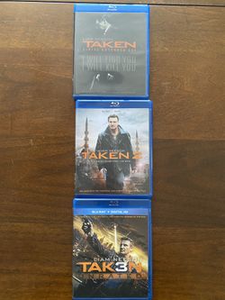 Blu-ray Movies TAKEN 1, 2 and 3 All Three For $10.00
