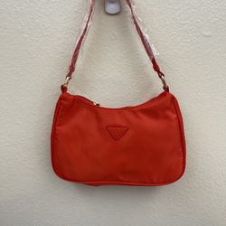 Orange And Black Handbag