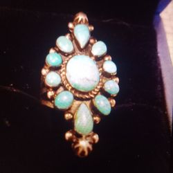 Vintage Navajo 925 Turquoise Ring Size 7