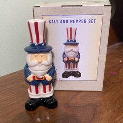 NIB Uncle Sam Salt & Pepper Shakers.
