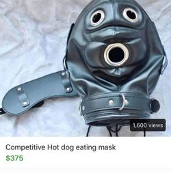 Competitive Hot Dog Eating Mask