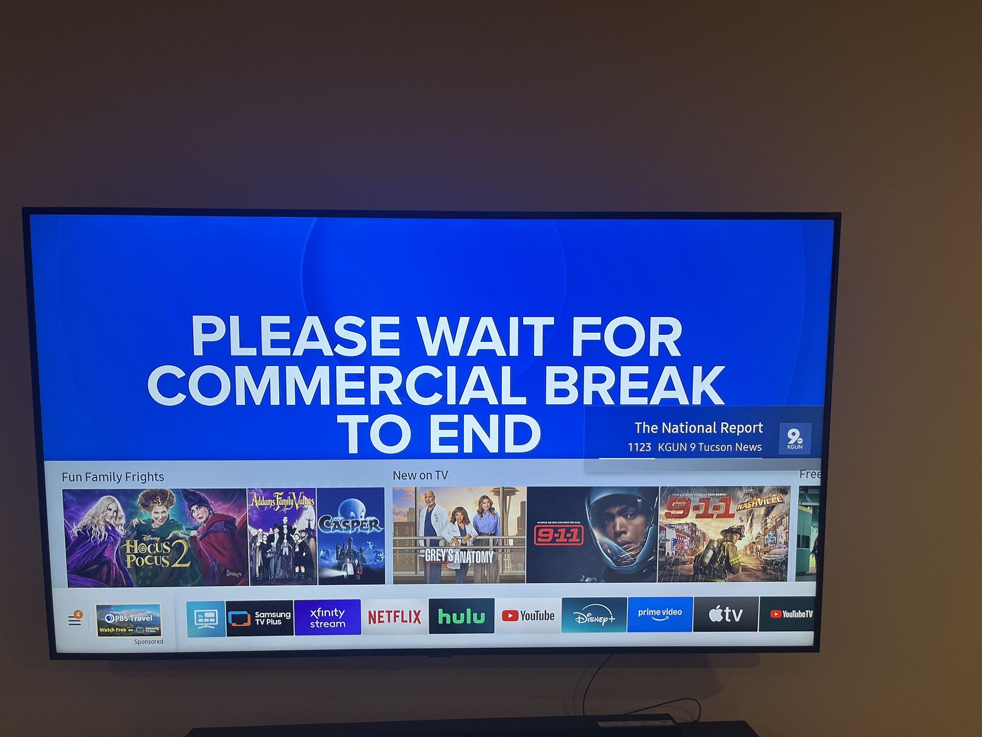 65 Samsung TV Flatscreen 4k