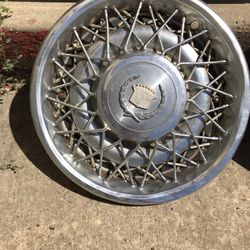 4 Cadillac Hubcaps OEM