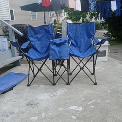 Double Chair 2 Cupholder  Storage Bag 50$