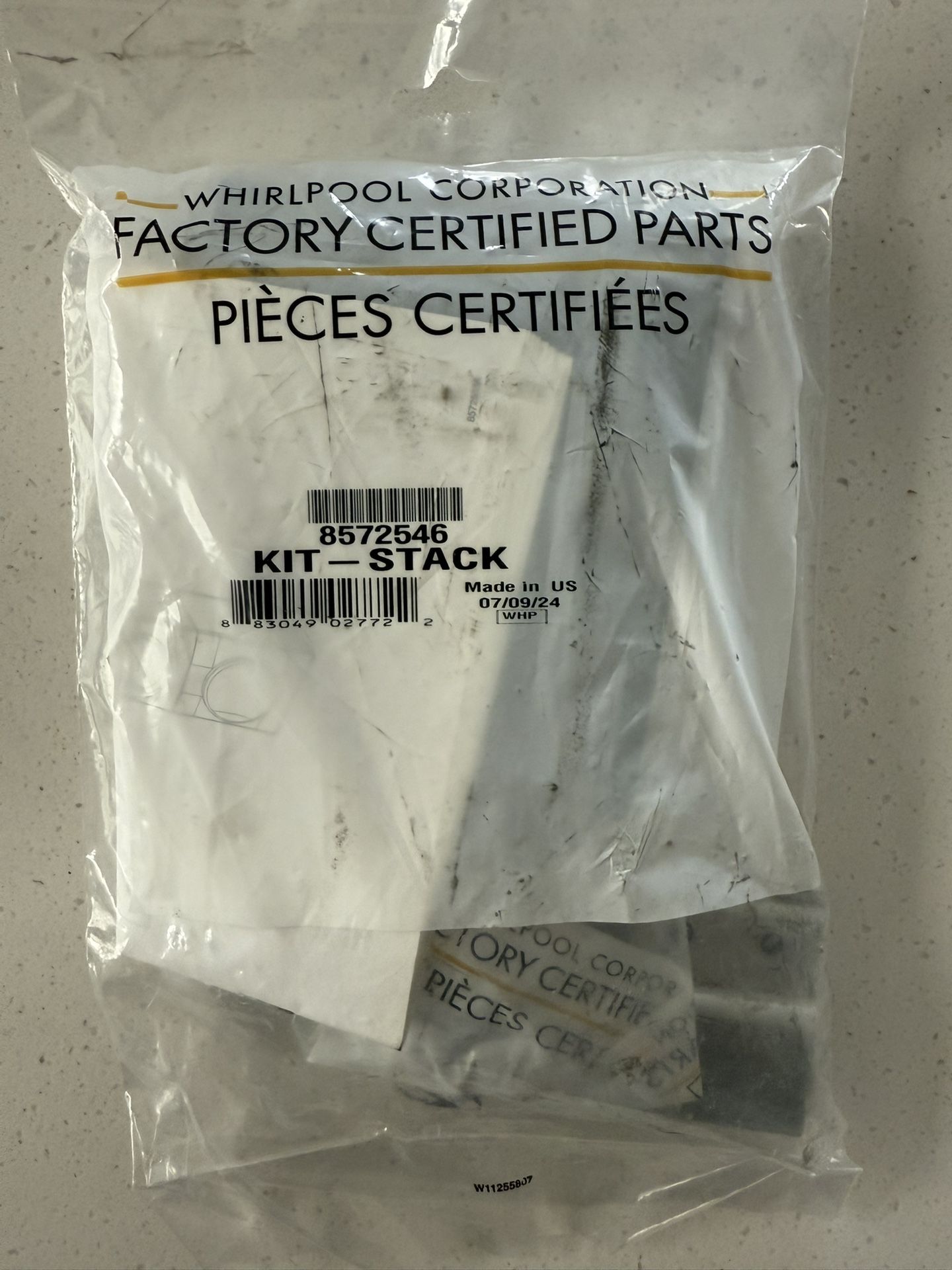 Whirlpool Washer & Dryer Stacking Kit (contact info removed)