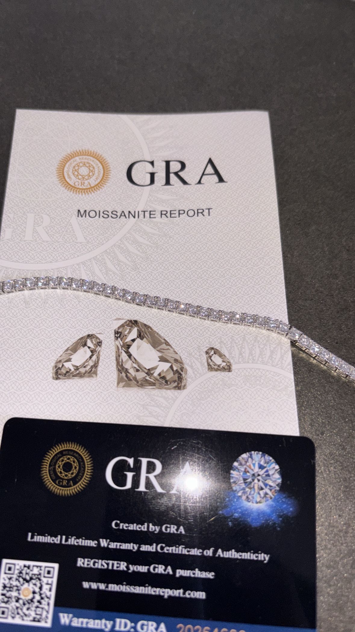 Tennis Bracelet 7mm And 8mm Mossanite Rosegold/white