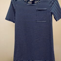 Kids Size 12 Mudd Blue And White Dress 