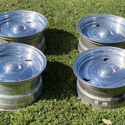 Vintage 15” CENTERLINE RACING Billet Aluminum Rims 5 Lug Ford And Chevy Short Bed Truck Classic Wheels 