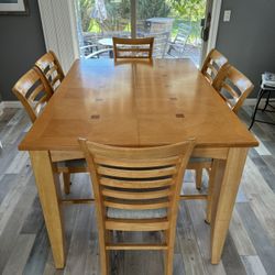 Counter Height Dining Table And 6 Chairs