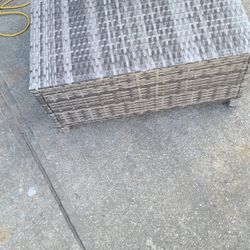 Wicker Coffee Table - Gray