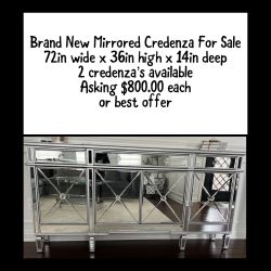 Mirrored Sideboard 