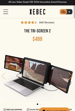 Xebec Tri Screen 2 Computer, Laptop, Monitor