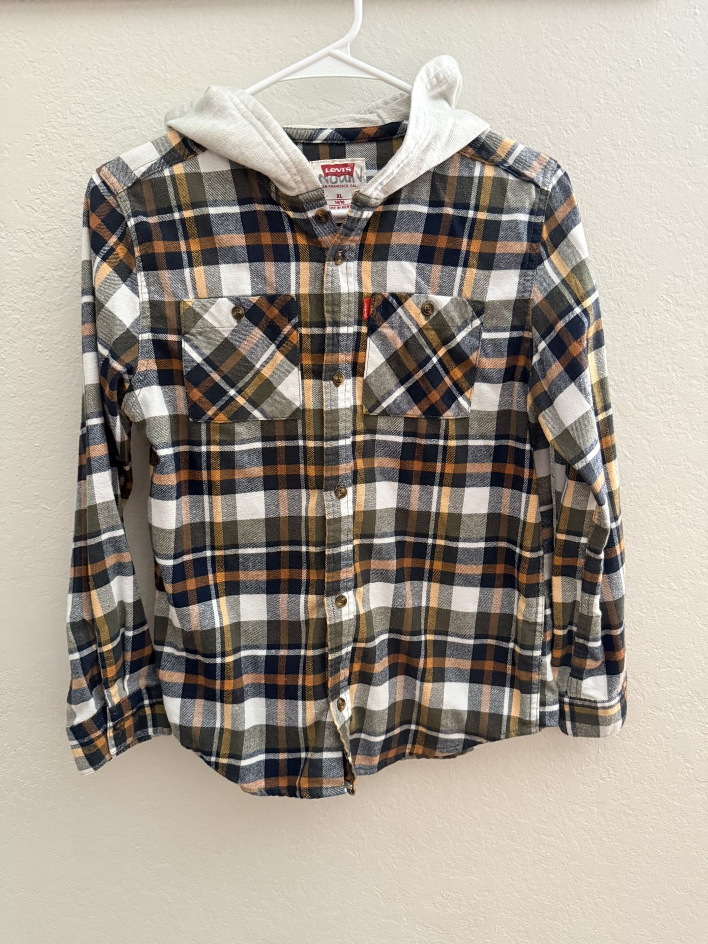 Boys Levi’s Hoodie Flannel Size XL