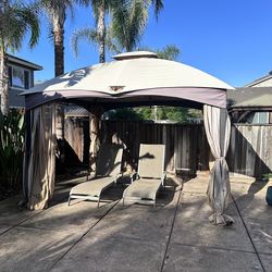 Free!!! Allan + Roth Gazebo 12X10 plus 2 chase lounge chairs for FREE!! U Haul!!!