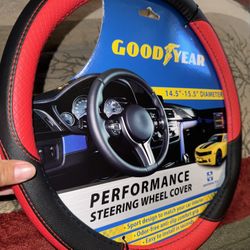 Red/ Black Steering Wheel Cover 