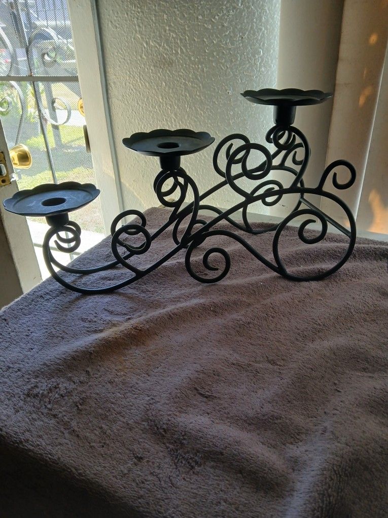 Iron candle holders