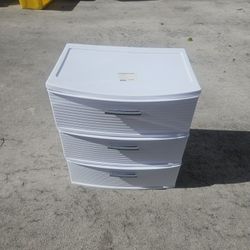 3 WHITE PLASTIC DRAWER BY BRIGHTROOM