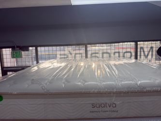 KING SIZE SAATVA MEMORY FOAM HYBRID MATTRESS & BOXES BED SET