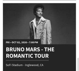 Bruno Mars Tickets (2)