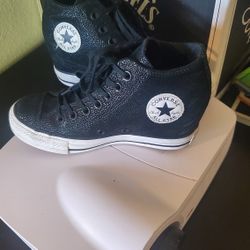 Black Wedge Converse
Size 5 Youth 
Womens 7

