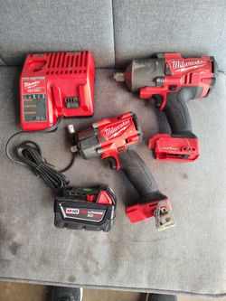 2 Milwaukee M18 fuel impact wrench $750