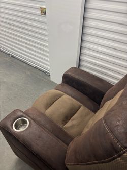 Brown Recliner Chair with Cup Holder