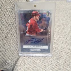 J.D. Martinez  Prizm Auto Rookie Baseball Card 