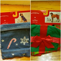 Medium Christmas Dog outfits vest & pajamas