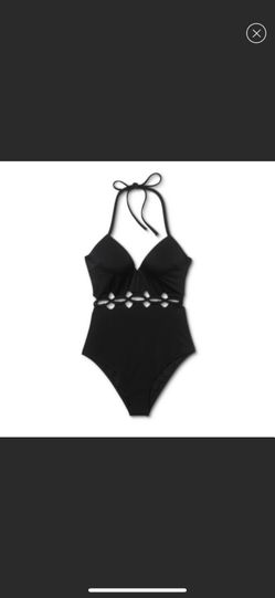 Shade & Shore One piece Black Cutout Swimsuit 