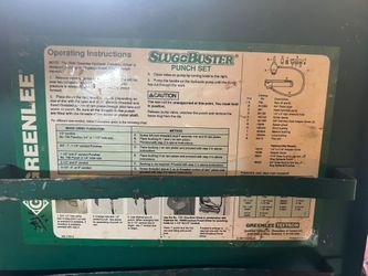 Greenlee slug buster punch out